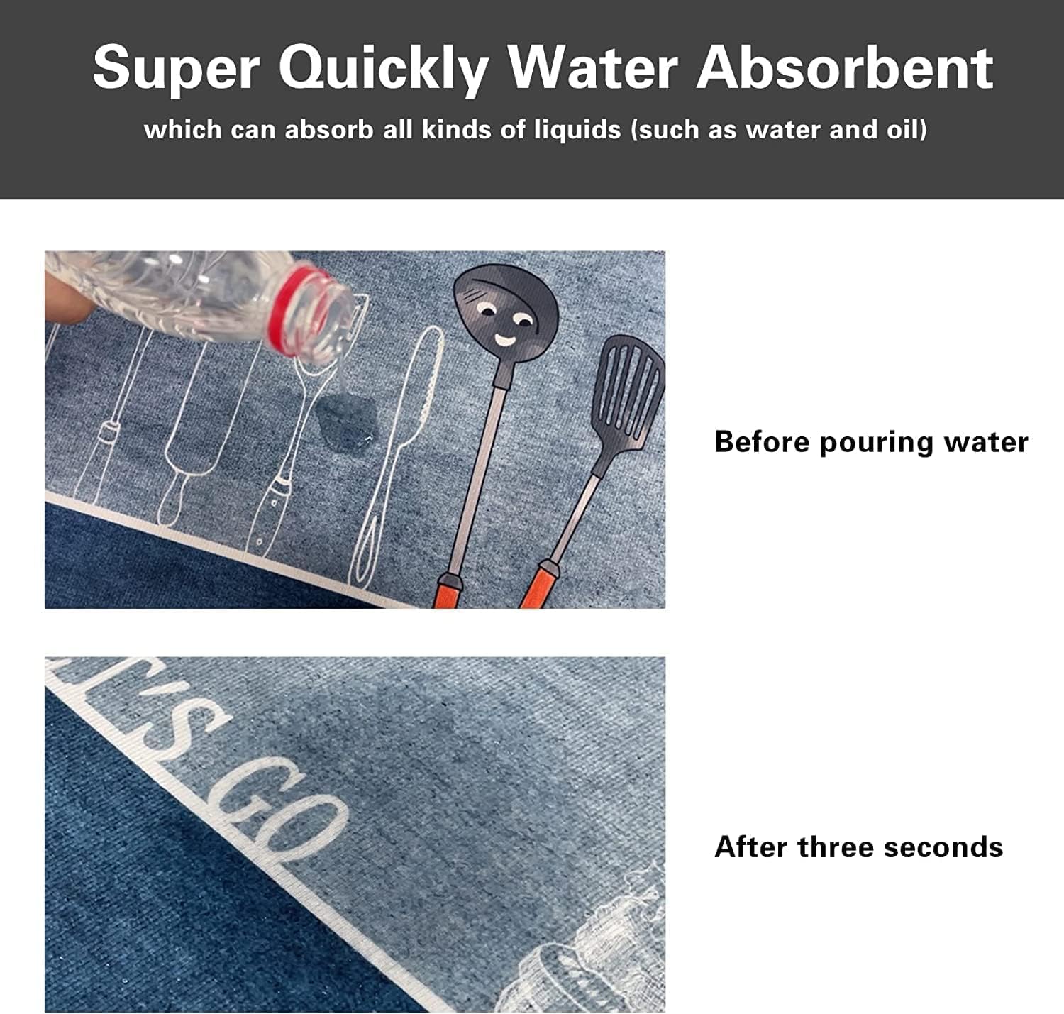 Anti-Slip Kitchen Mat Set – Soft Velvet Floor Mat Combo for Kitchen & Home