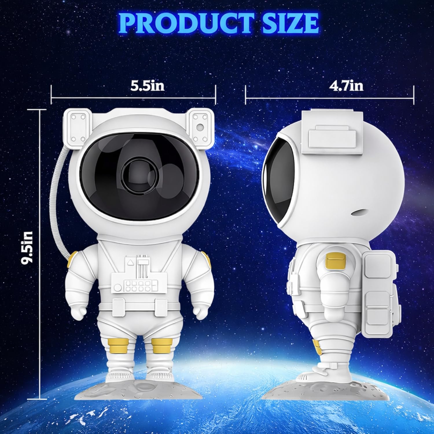 Astronaut Star Projector Night Light with Remote