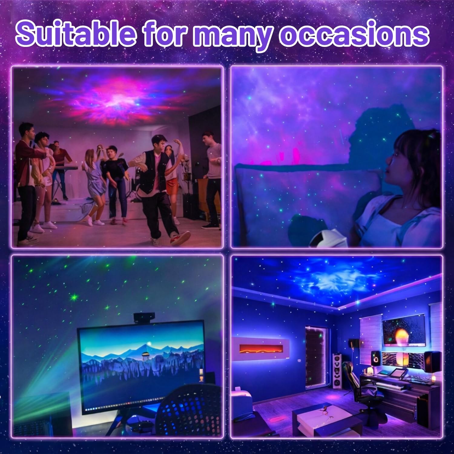 Astronaut Star Projector Night Light with Remote