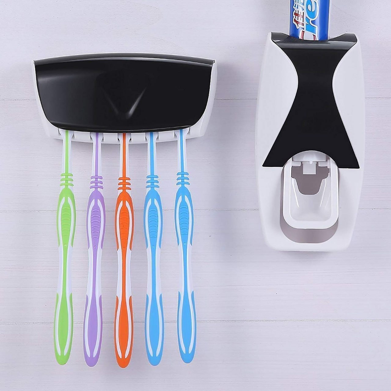 Automatic Toothpaste Dispenser with Toothbrush Holder