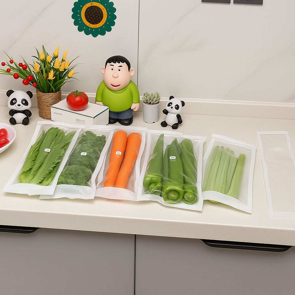 Vegetable Storage Bag - Fresh-keep Zip Pouches - complete set