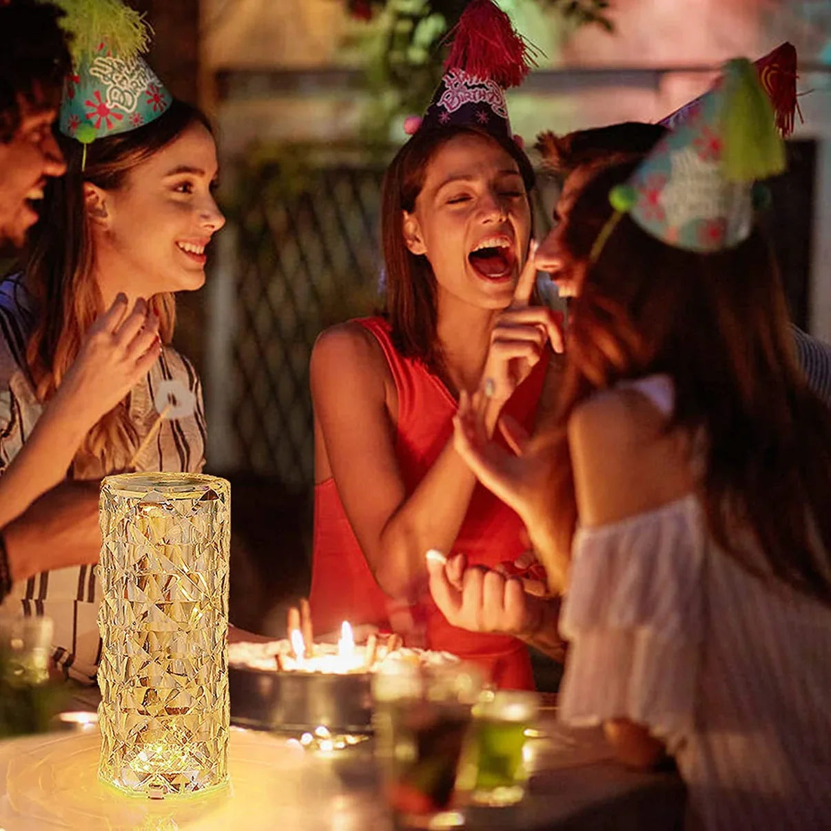 Luxury Crystal Touch Night Lamp – 16 Color RGB LED Table Lamp with Remote Control