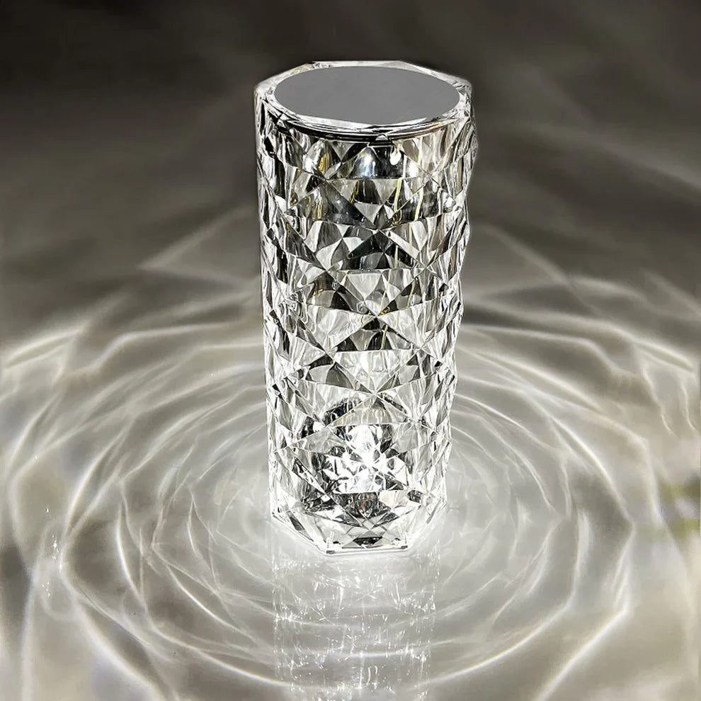 Luxury Crystal Touch Night Lamp – 16 Color RGB LED Table Lamp with Remote Control