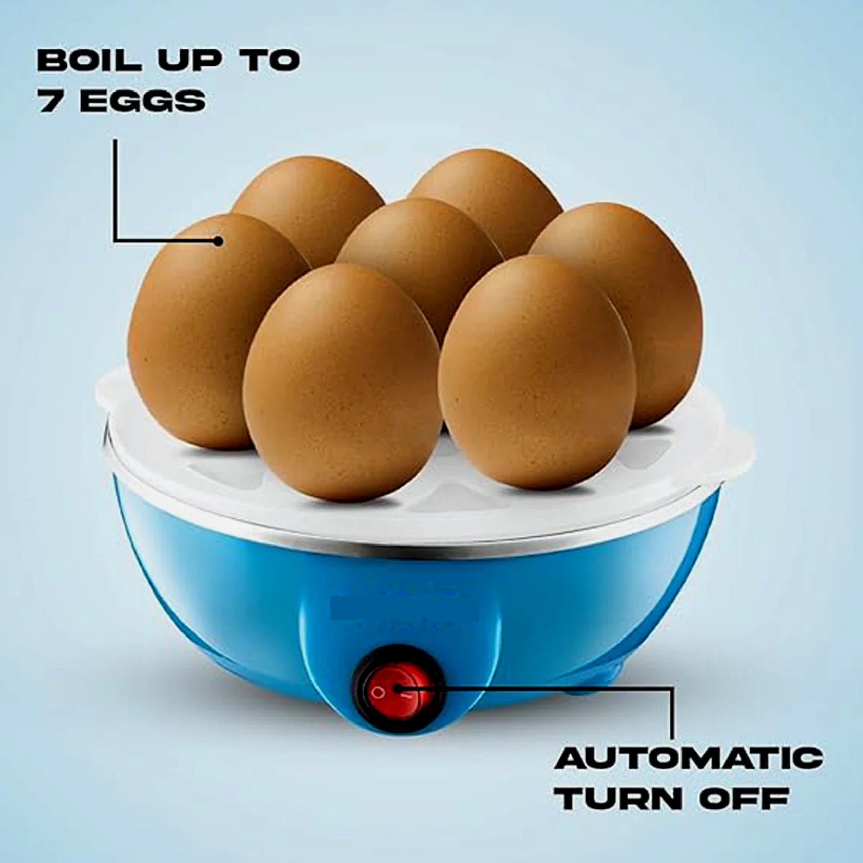 Electric Egg Boiler 7 Egg Capacity Automatic Egg Cooker 350W