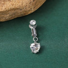 imitation Silver Belly Navel Clip - Navratri Special | No Piercing Belly Button Ring