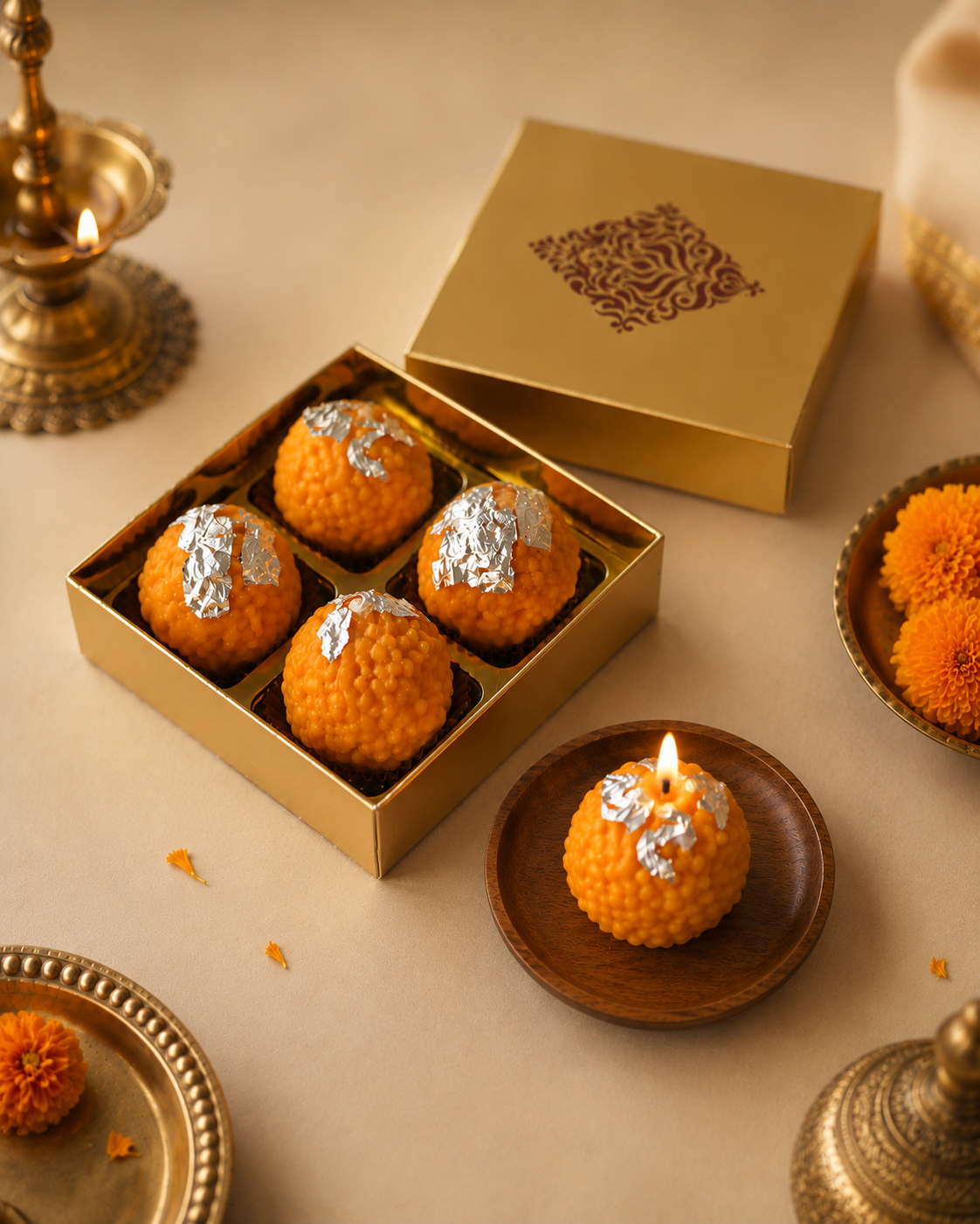 Motichoor Laddu Soy Scented Candle