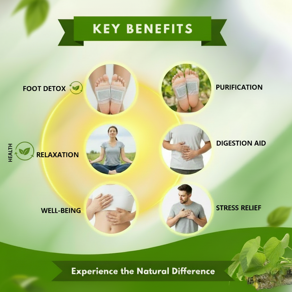 Cleansing Foot pads Toxins Stress Relief (10 Patches)