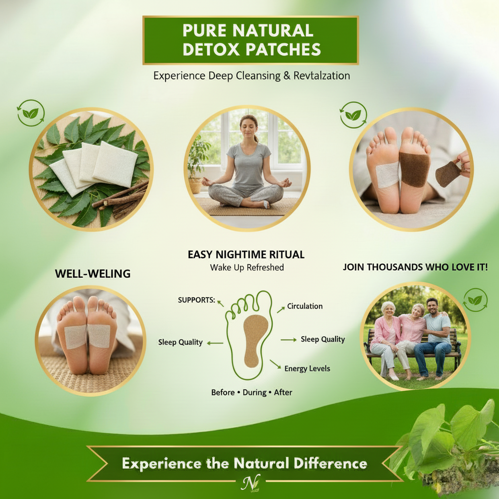 Cleansing Foot pads Toxins Stress Relief (10 Patches)