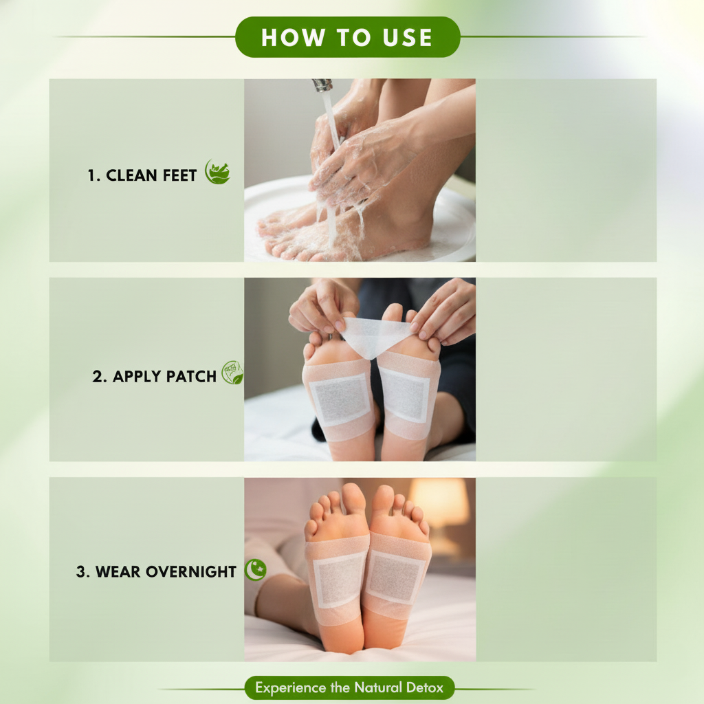 Cleansing Foot pads Toxins Stress Relief (10 Patches)