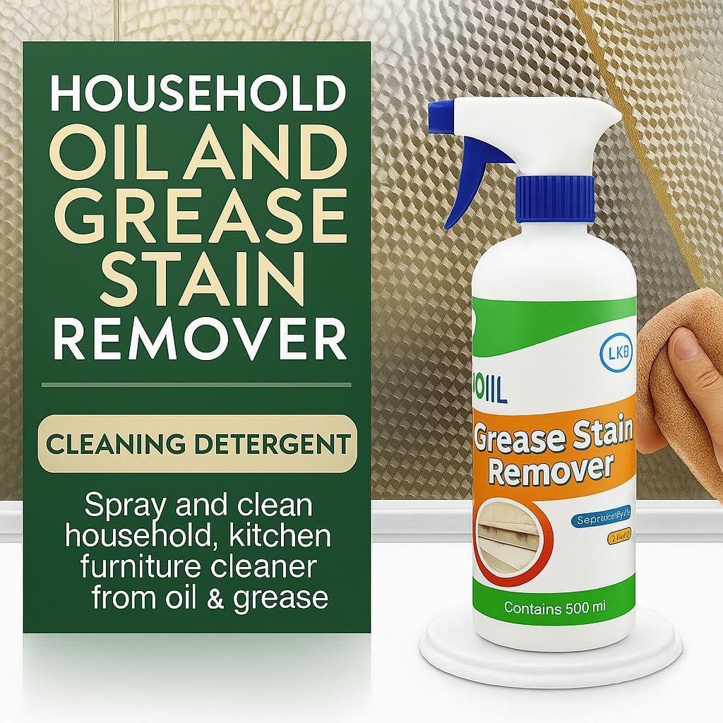 Kitchen Cleaner Spray 500ml – Oil & Grease Stain Remover for Gas Stove, Chimney & Grill