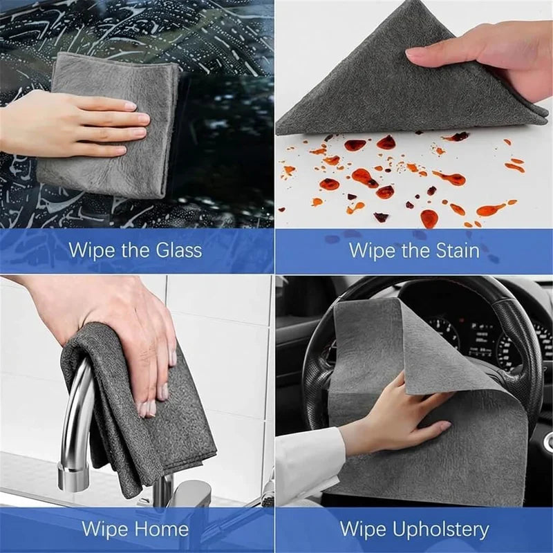 Magic Cleaning Cloth – Thickened Microfiber Reusable Kitchen & Home Cleaning Cloths (Set of 3)