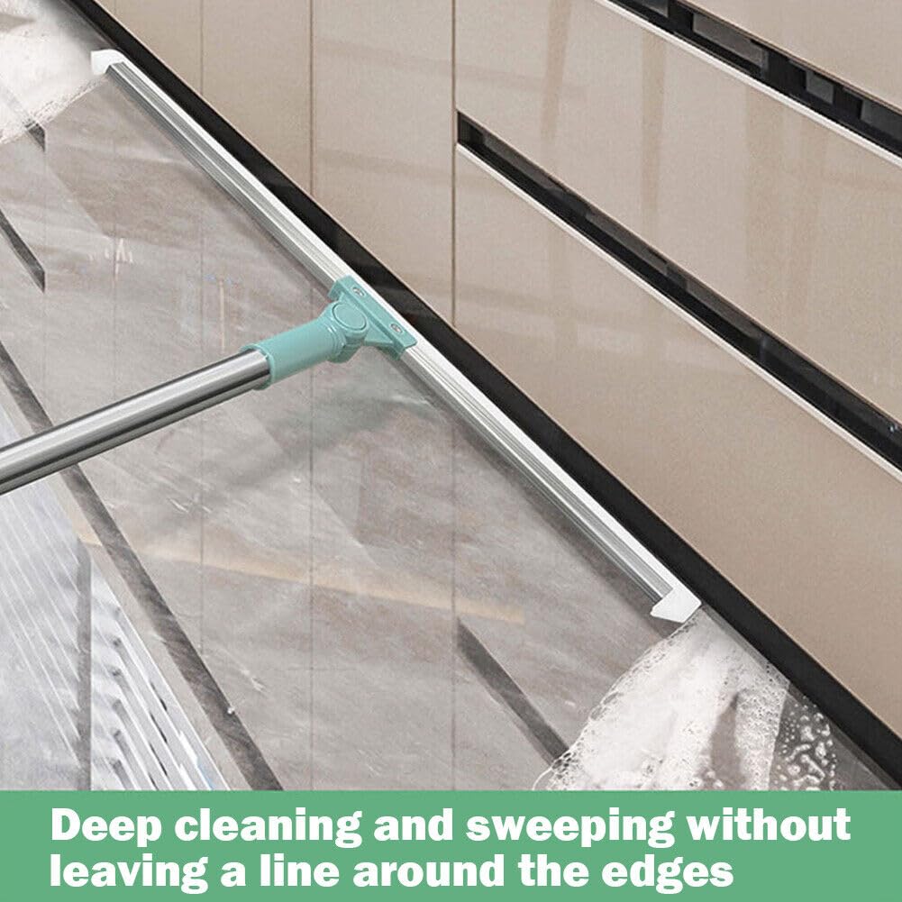 Magic Silicone Broom 50 Inch – 180° Rotating Floor Wiper with Adjustable Handle
