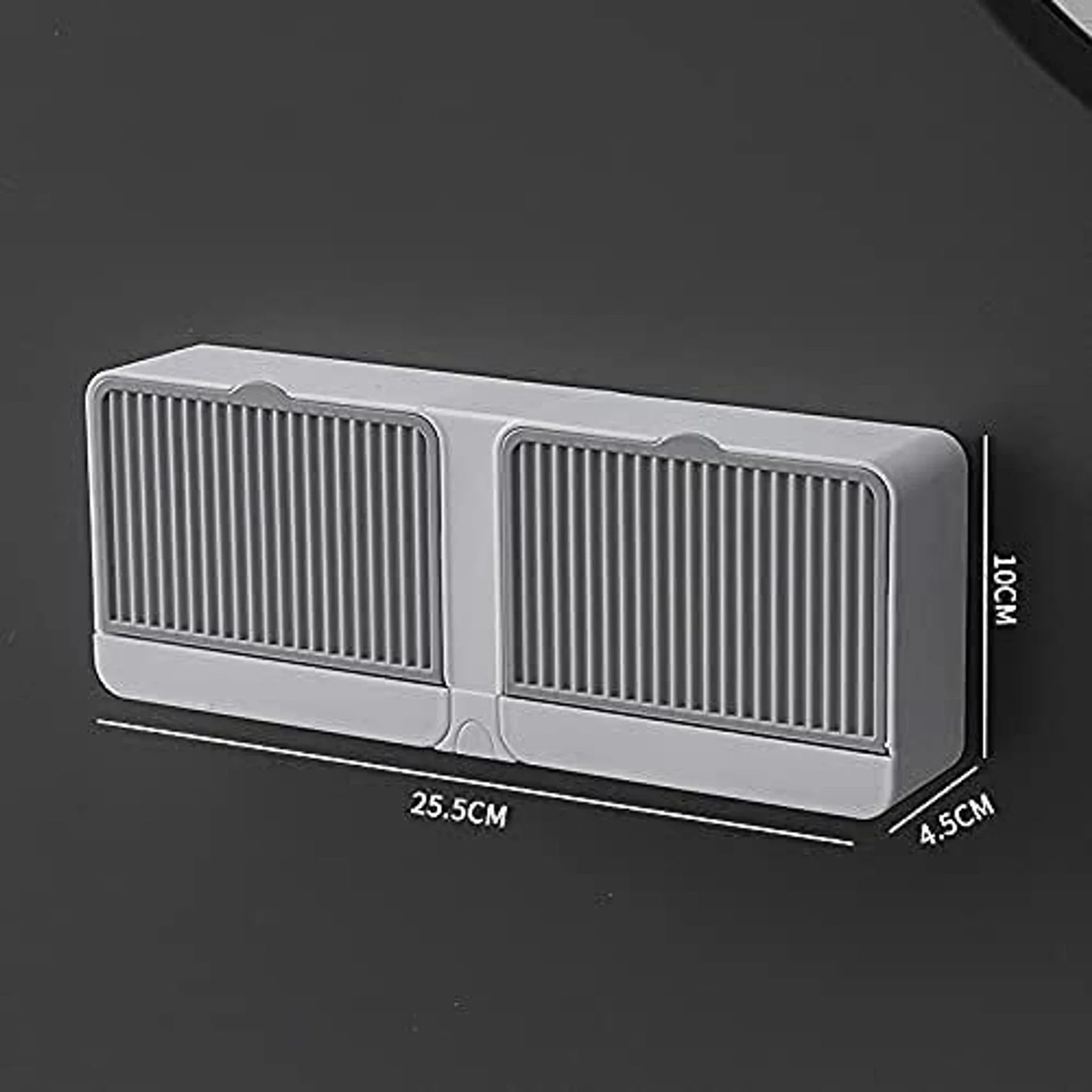 No-Drill Wall Mounted Double Soap Holder – Self Adhesive Soap Box for Bathroom & Kitchen (Pack of 2)