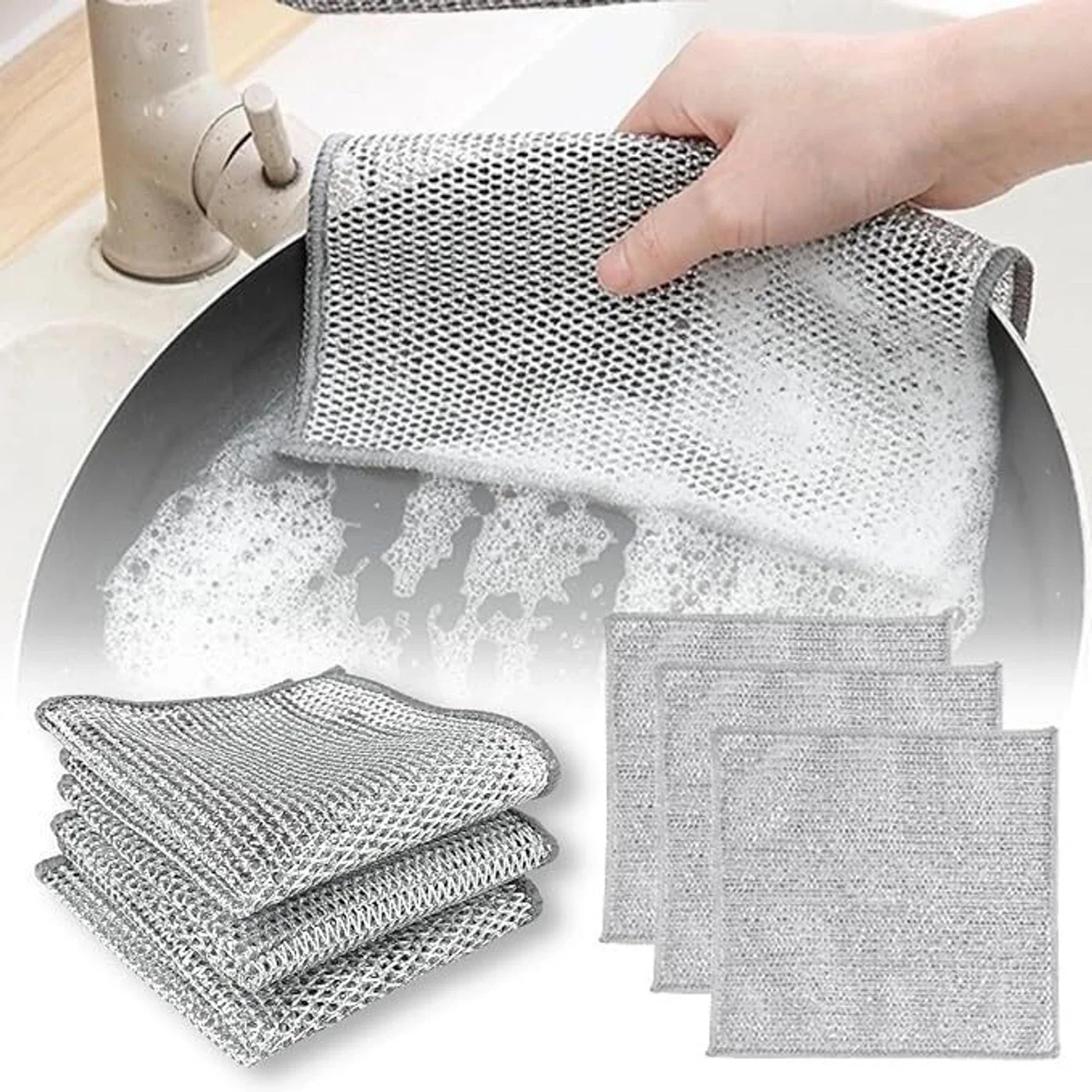 Multipurpose Wire Dishwashing Cleaning Rag (Pack of 10) BUY 10 GET 10 FREE