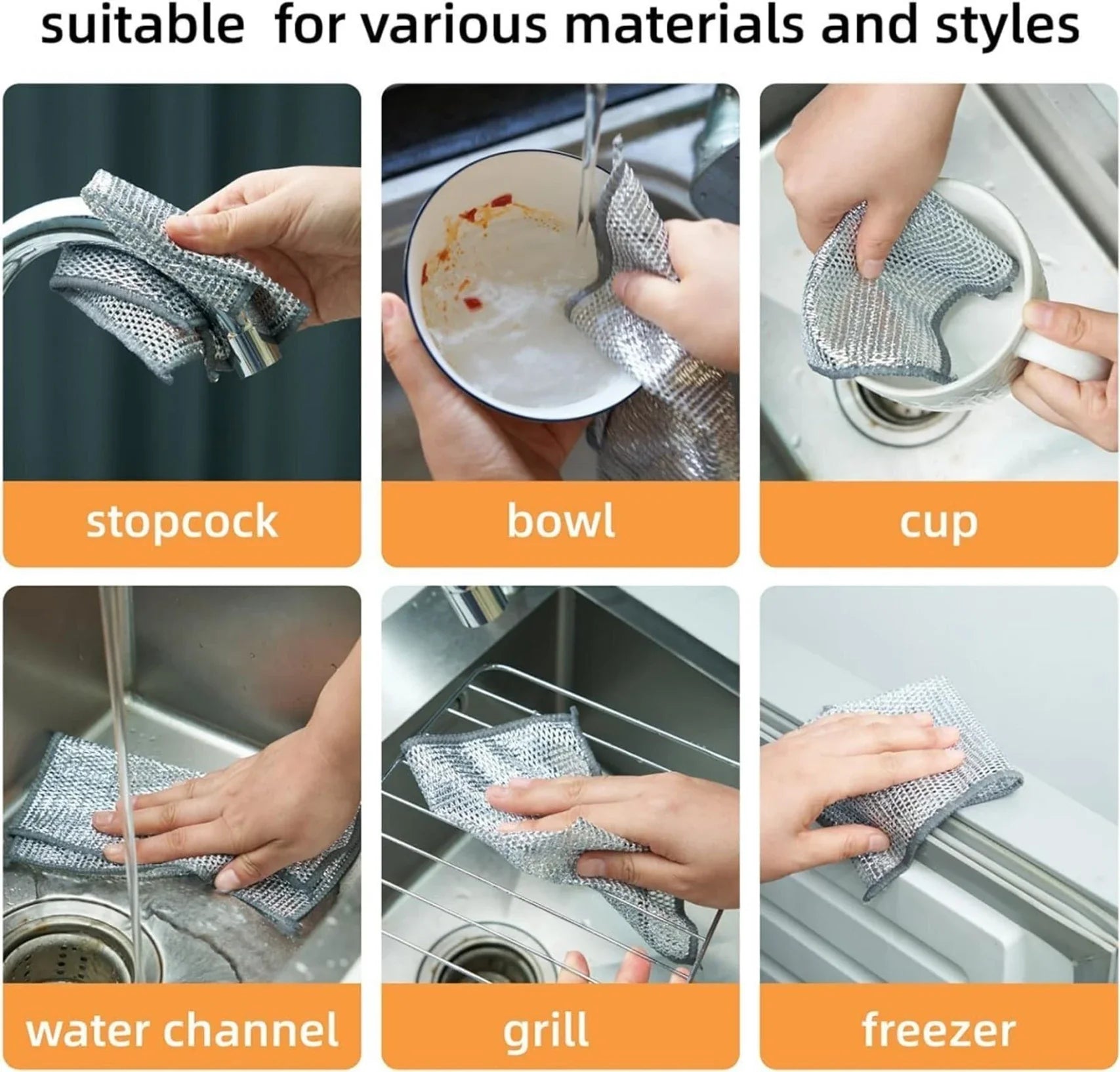 Multipurpose Wire Dishwashing Cleaning Rag (Pack of 10) BUY 10 GET 10 FREE