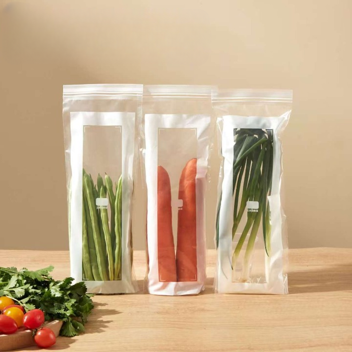 Vegetable Storage Bag - Fresh-keep Zip Pouches - front view