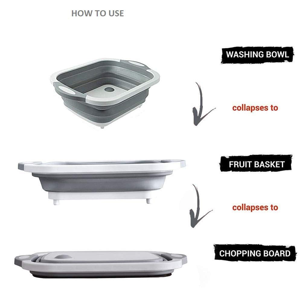 Multifunctional Silicon Kitchen Foldable Chopping Board - product dimensions