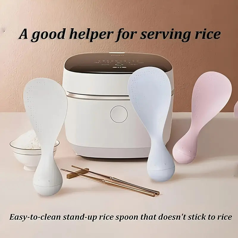 Self-Standing Non-Stick Rice Serving Spoon - side view