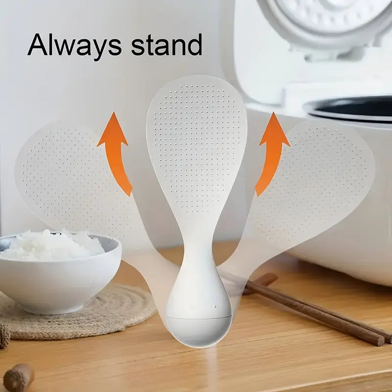 Self-Standing Non-Stick Rice Serving Spoon - close up view
