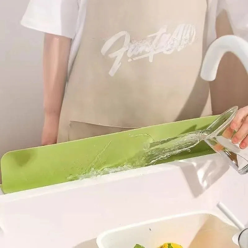 Anti-Splash Sink Guard for Kitchen Countertop - in use