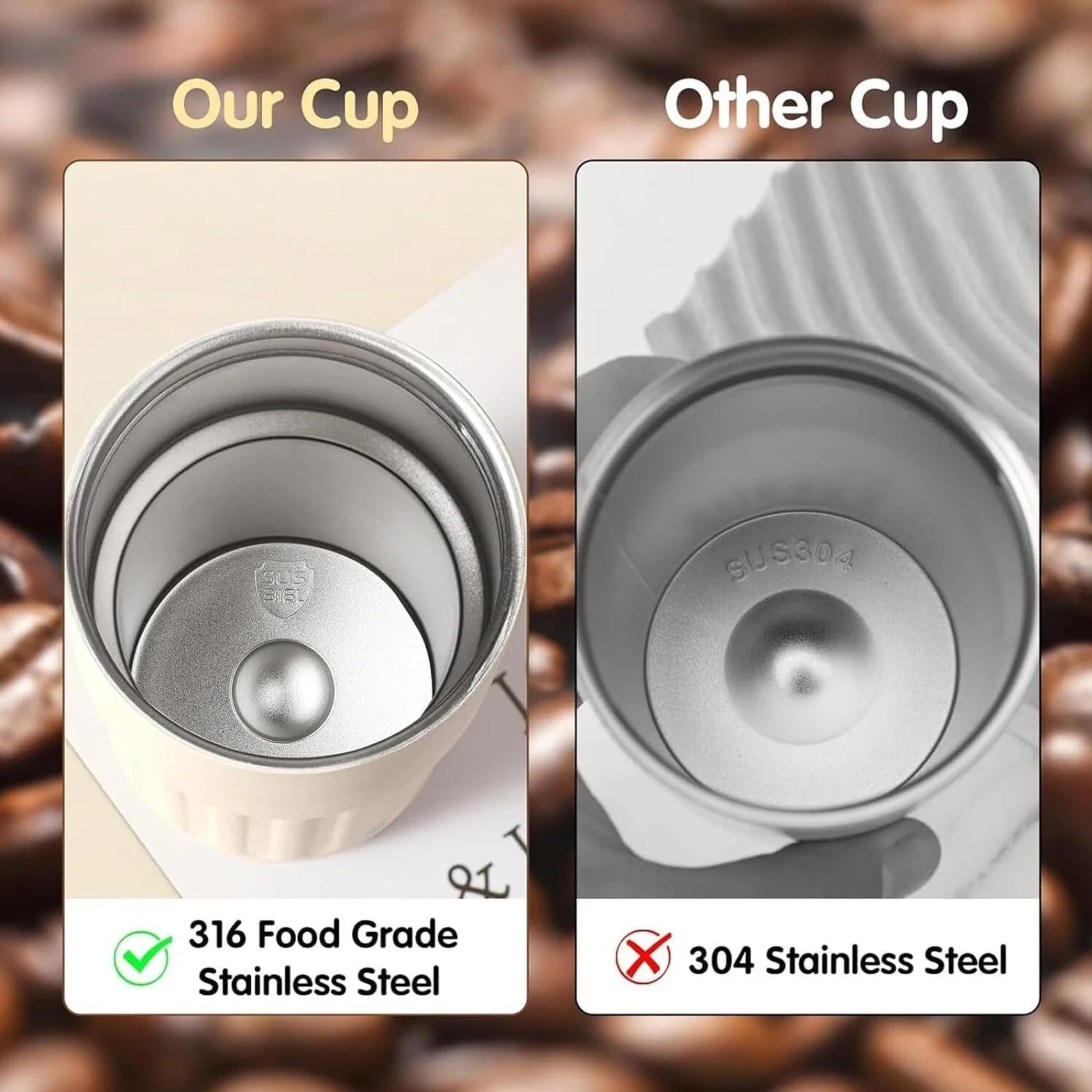 Smart Temperature Display Coffee Thermos 420ml – Stainless Steel Travel Mug