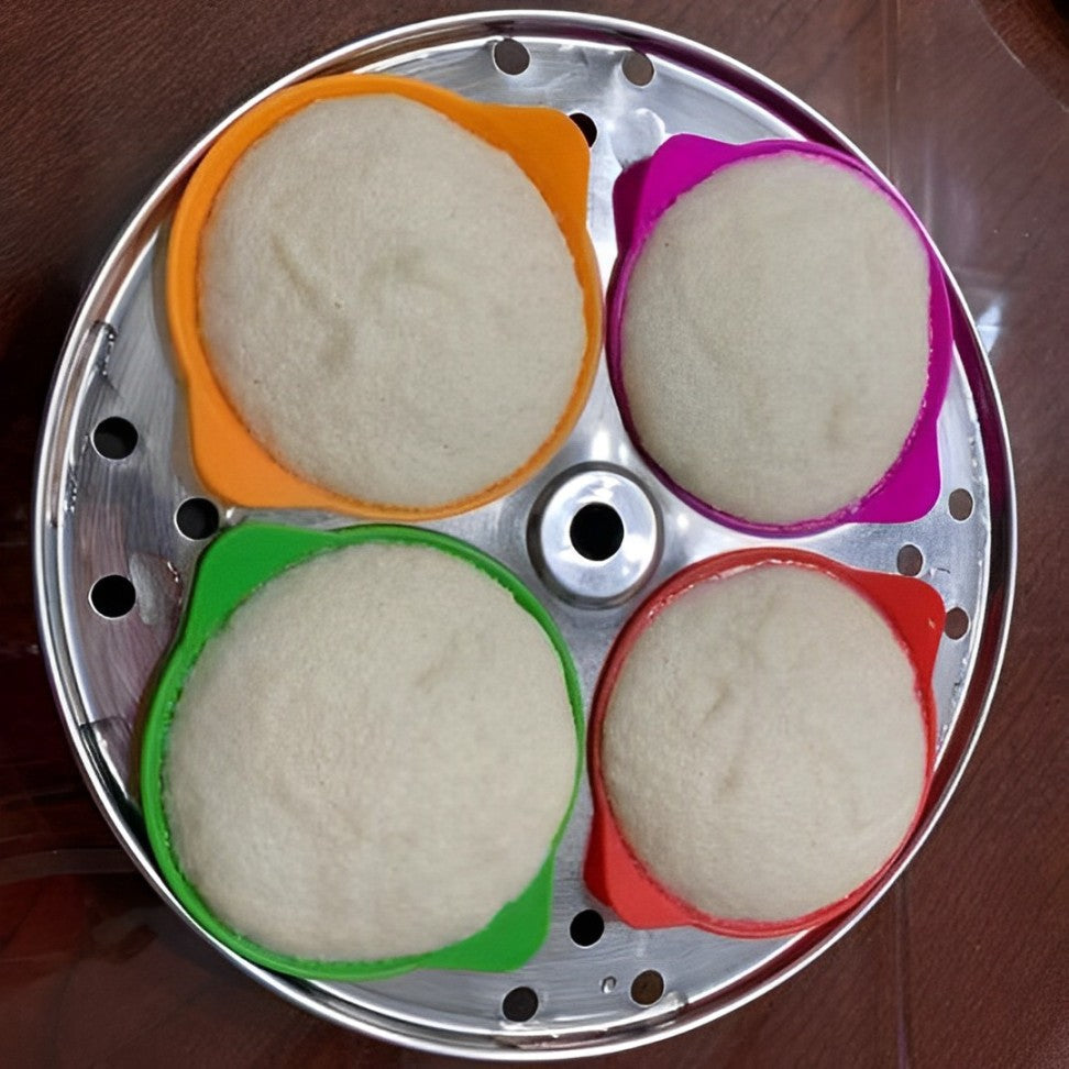 Non Stick Reusable Idli Mould Cups - close up view