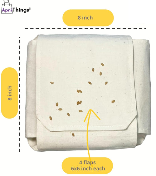 Premium Cotton Double Layer Roti Clothes Wrap with Flaps