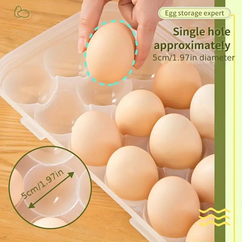 12 Grid Stackable Egg Storage Box with Lid | Refrigerator Safe - in use