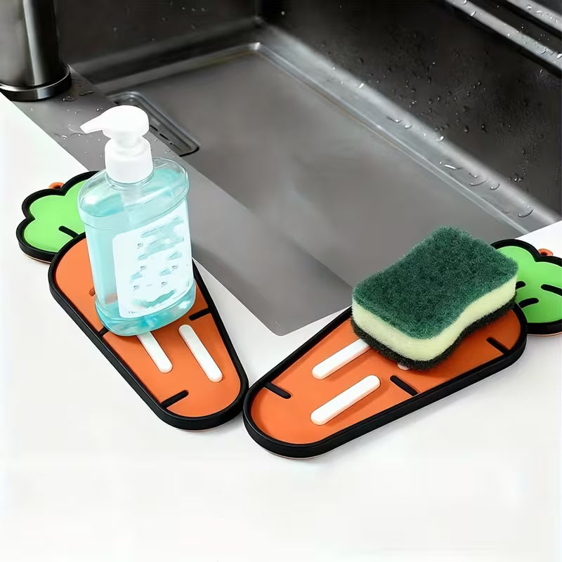 Cute Carrot Pot Lid & Sponge Holder Mat - color options