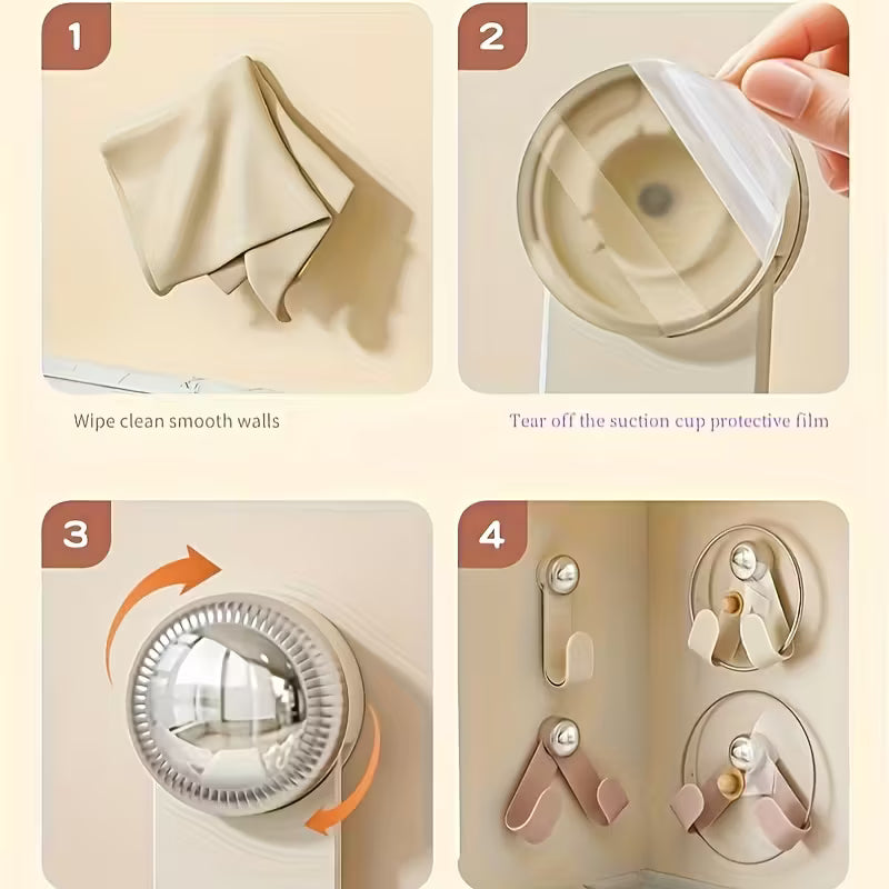 Multi-Purpose Suction Hook & Pot Lid Holder - product details