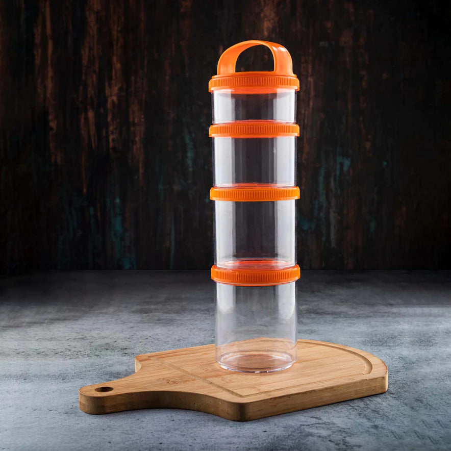 Stackable Airtight Storage Jars - product dimensions