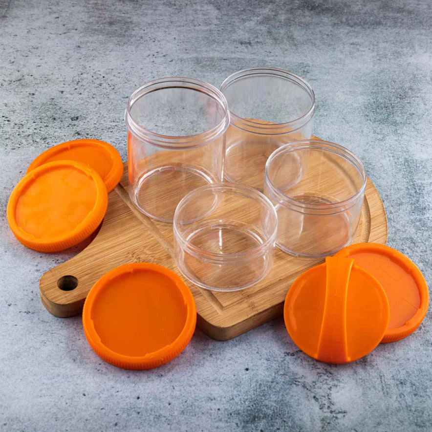Stackable Airtight Storage Jars - close up view