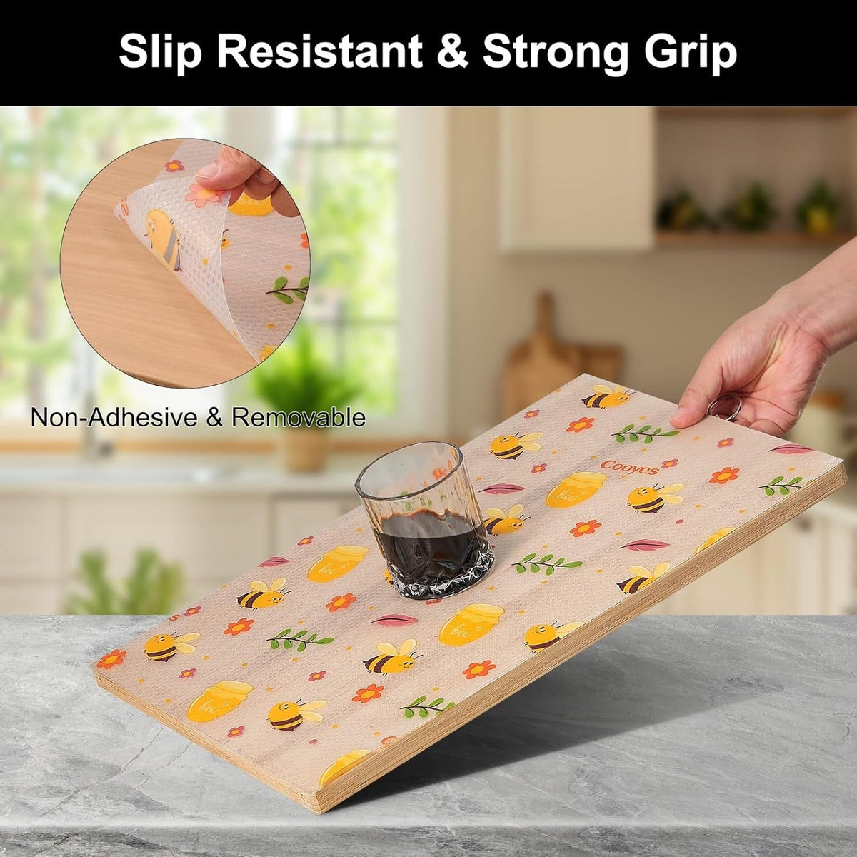 Anti-Slip Waterproof Cabinet & Drawer Liner (125*45 CMS) - side view