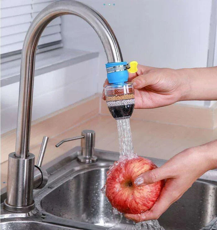 Activated Carbon Faucet Water Filter – Clean & Purify Your Tap Water - close up view