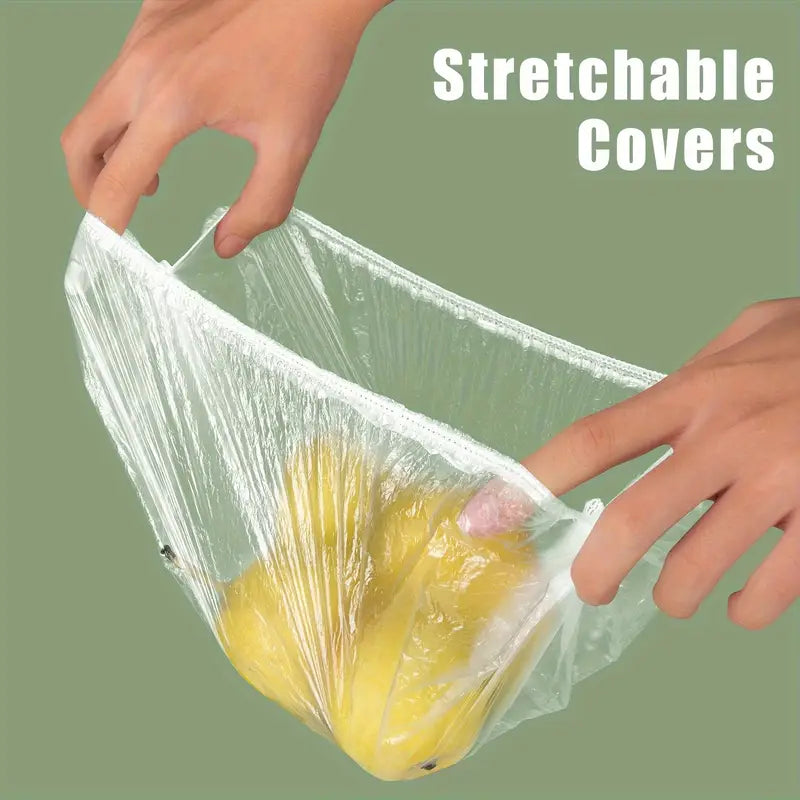 Reusable Elastic Food Storage Plastic Covers - in use