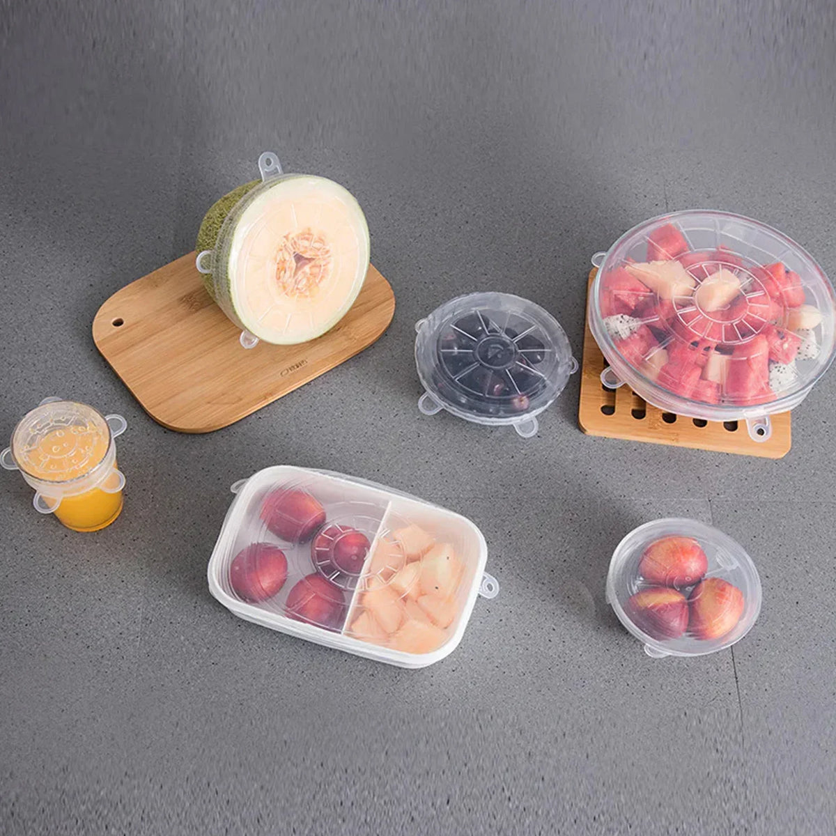 Multipurpose Silicone Lid - Reusable & Microwave Safe - complete set