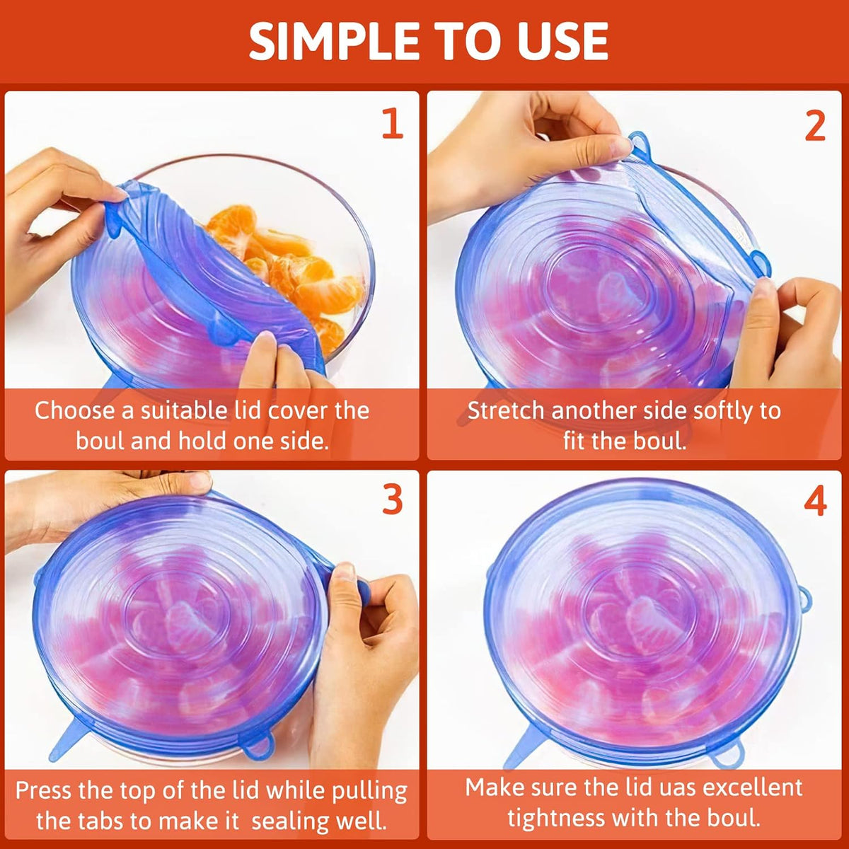 Multipurpose Silicone Lid - Reusable & Microwave Safe - color options