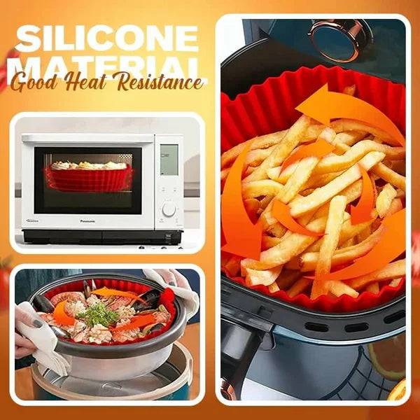 Air Fryer Silicone Reusable Baking Tray - close up view