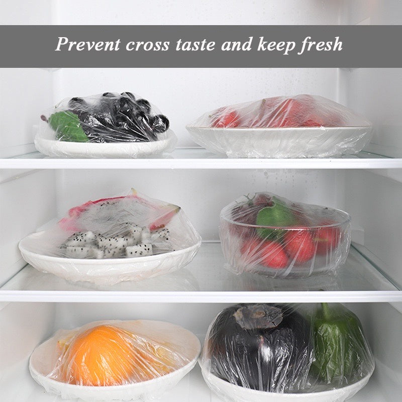 Reusable Elastic Food Storage Plastic Covers - close up view