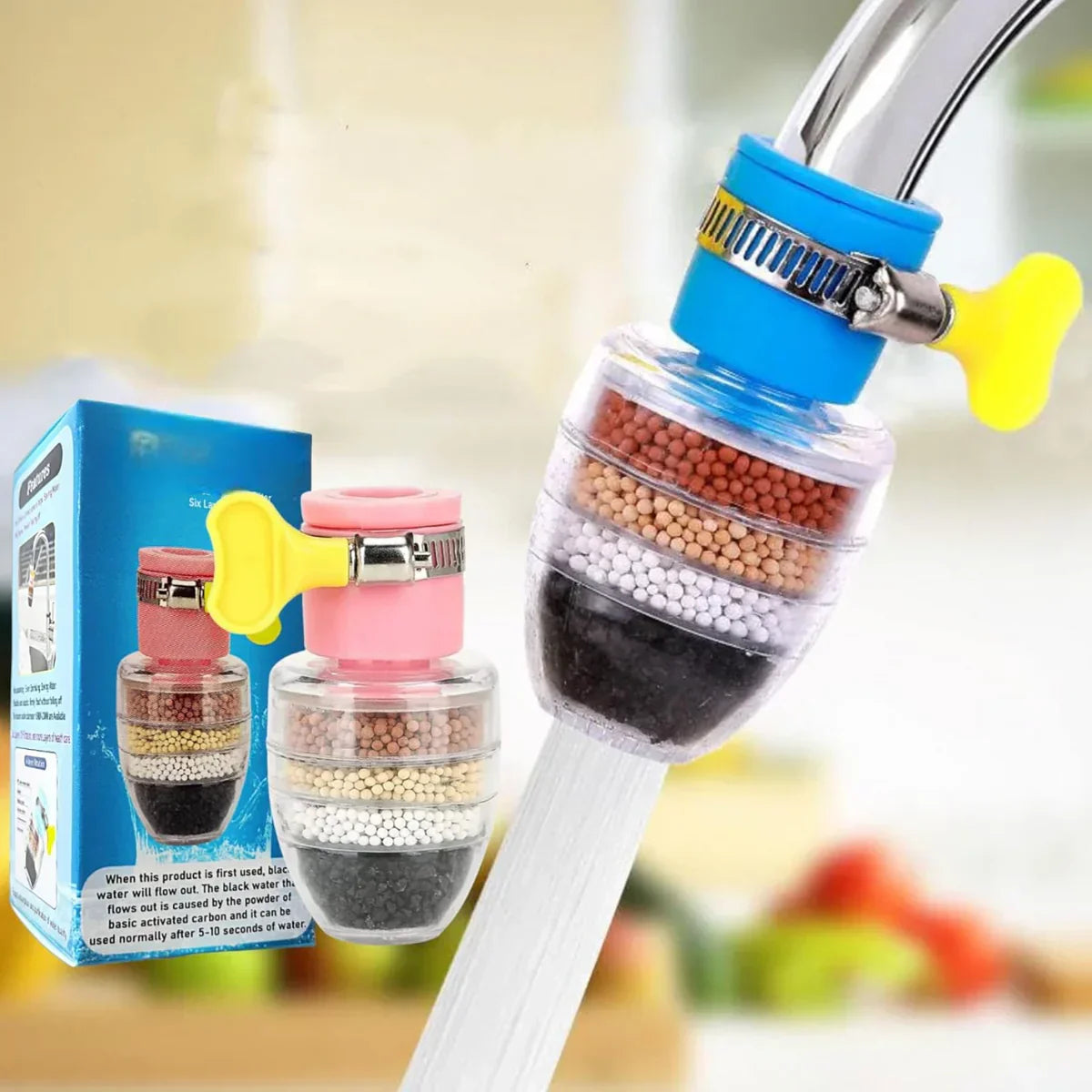 Activated Carbon Faucet Water Filter – Clean & Purify Your Tap Water - color options