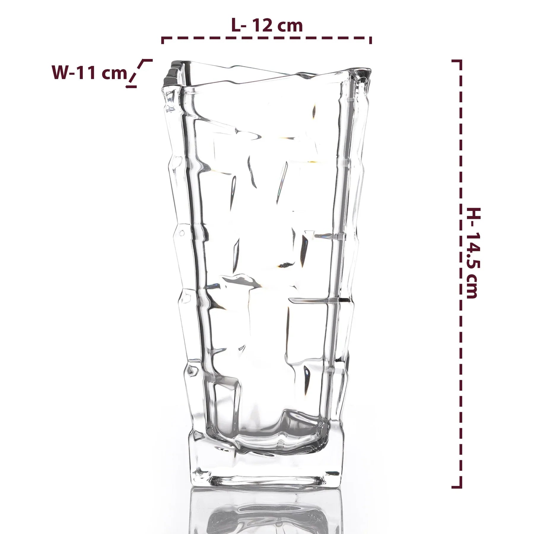 Clear Glass Flower Vase for Table Decor – Minimal Frenzy Designer Vase for Home & Office