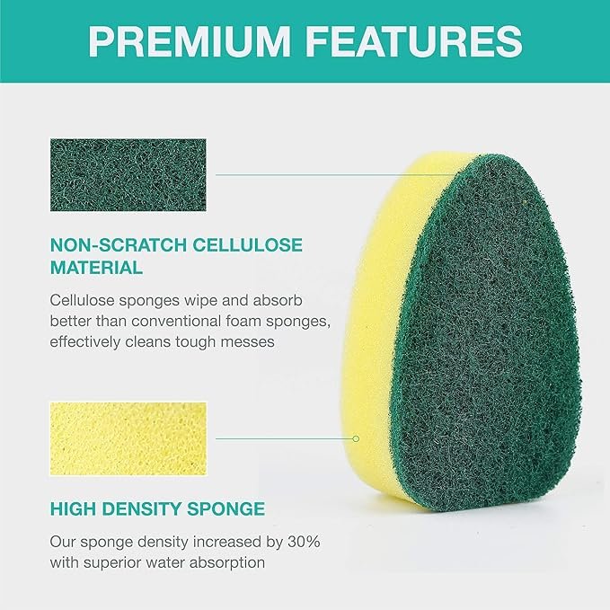 Soap Dispensing Dishwand Brush with Refillable Handle – Kitchen Dish Scrubber for Pots, Pans, Sink & Utensils