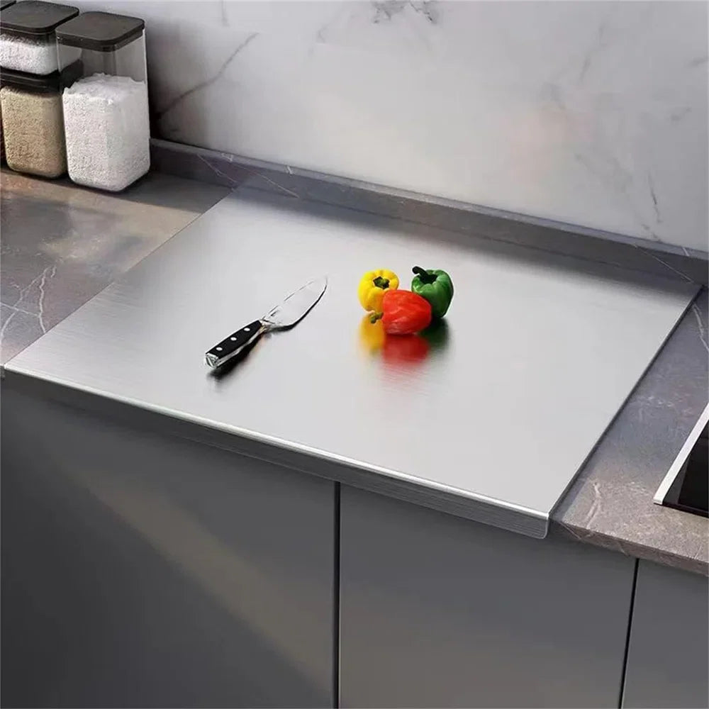 Stainless Steel Counter Top Chopping Board - front view