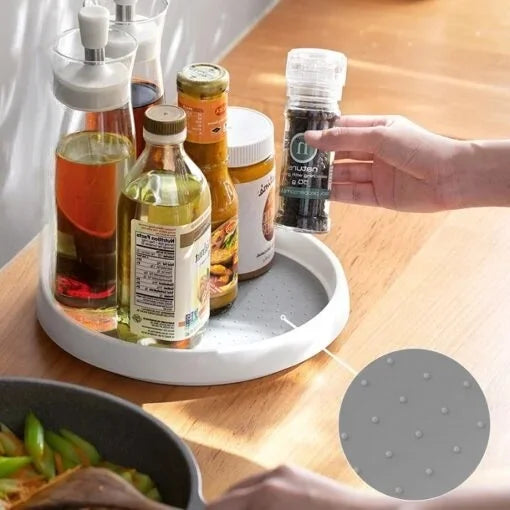 360° Rotating Organizer Tray for Kitchen, Pantry & Bathroom - bottom view